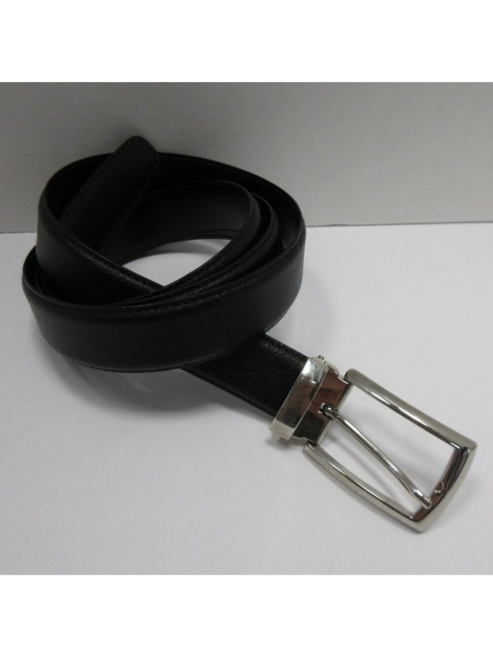 Tardini Belt 44 Genuine Leather Silver Buckle Dress Made In Italy